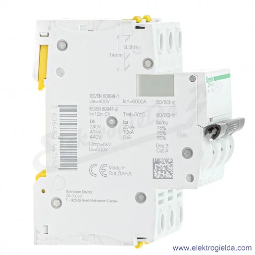 Wyłącznik nadprądowy iC60N-D32-3 D 32A 3-biegunowy Wyłącznik nadprądowy iC60N-D32-3 D 32A 3-biegunowy