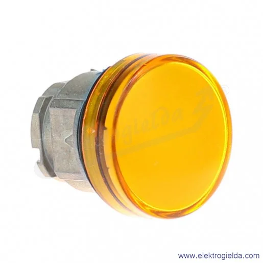 Główka lampki ZB4BV053 żółta metalowa, do podświetlenia LED, fi 22mm, IP66