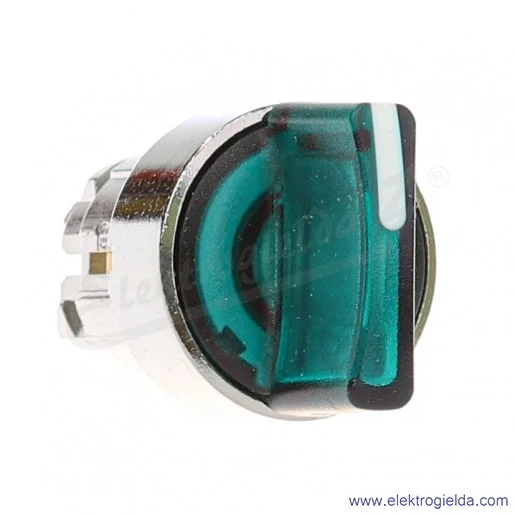 Napęd przełącznika ZB4BK1333, 1-0-2, zielony podświetlany, metalowy, napęd piórkowy, stabilny Napęd przełącznika ZB4BK1333, 1-0-2, zielony podświetlany, metalowy, napęd piórkowy, stabilny
