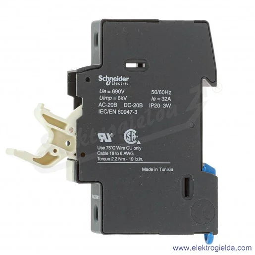 Podstawa bezpiecznikowa DF101, 10x38mm, 1P, 32A TeSys Podstawa bezpiecznikowa DF101, 10x38mm, 1P, 32A TeSys