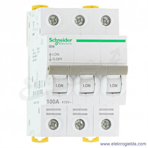 Rozłącznik izolacyjny A9S65391 Acti9 iSW 100A, 3P, 415V Rozłącznik izolacyjny A9S65391 Acti9 iSW 100A, 3P, 415V