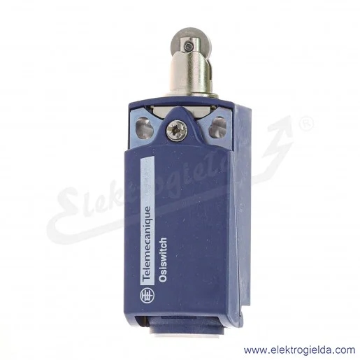 Wyłącznik krańcowy XCKP2102P16 1NO+1NC, plastikowy, rolka metalowa na trzpieniu Wyłącznik krańcowy XCKP2102P16 1NO+1NC, plastikowy, rolka metalowa na trzpieniu