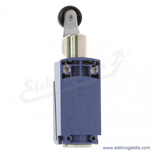 Łącznik krańcowy XCKD2118G11 1NO+1NC, krótka dźwignia z rolką plastikową, wyjście dławikowe PG11 Łącznik krańcowy XCKD2118G11 1NO+1NC, krótka dźwignia z rolką plastikową, wyjście dławikowe PG11