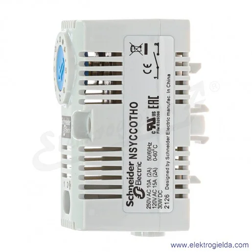 Termostat NSYCCOTHO do wentylatora, 1NO, 0..60°C  (S87562) Termostat NSYCCOTHO do wentylatora, 1NO, 0..60°C  (S87562)