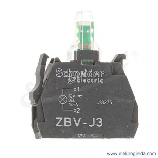 Moduł podświetlający ZBVJ3 zielony LED 12VAC/DC Moduł podświetlający ZBVJ3 zielony LED 12VAC/DC