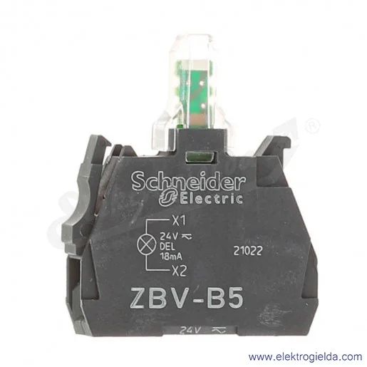 Moduł podświetlający ZBVB5 żółty 24VAC/DC Moduł podświetlający ZBVB5 żółty 24VAC/DC