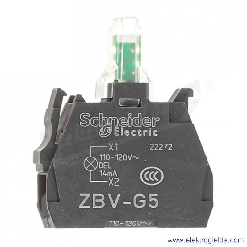 Moduł podświetlający ZBVG5 żółty LED 120VAC Moduł podświetlający ZBVG5 żółty LED 120VAC