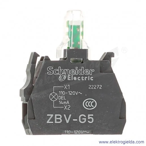 Moduł podświetlający ZBVG5 żółty LED 120VAC Moduł podświetlający ZBVG5 żółty LED 120VAC