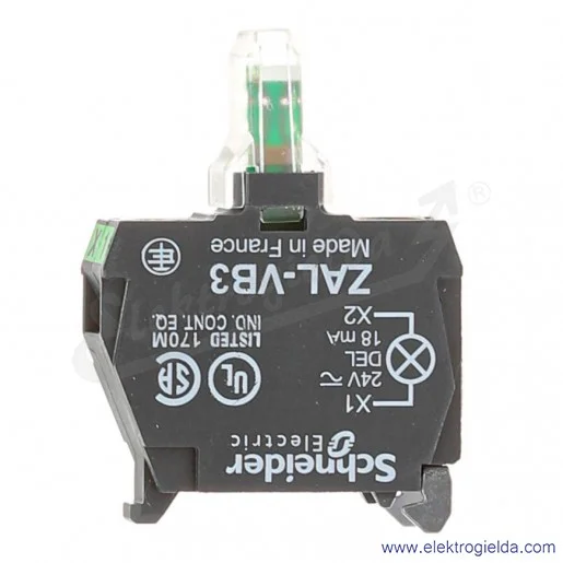 Moduł podświetlający ZALVB3 zielony LED 24VAC/DC Moduł podświetlający ZALVB3 zielony LED 24VAC/DC