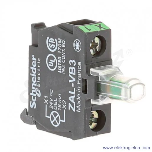 Moduł podświetlający ZALVB3 zielony LED 24VAC/DC Moduł podświetlający ZALVB3 zielony LED 24VAC/DC