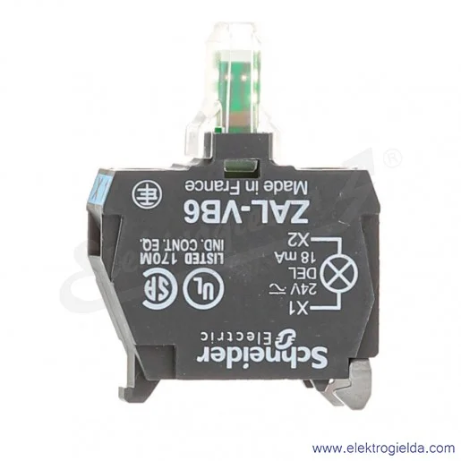 Moduł podświetlający ZALVB6 niebieski LED 24VAC/DC Moduł podświetlający ZALVB6 niebieski LED 24VAC/DC