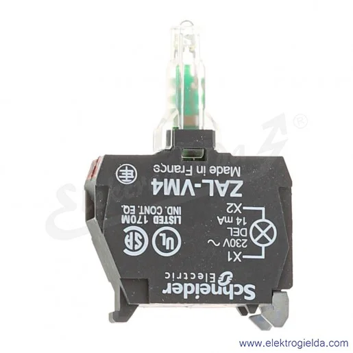 Moduł podświetlający ZALVM4 czerwony LED 230VAC Moduł podświetlający ZALVM4 czerwony LED 230VAC