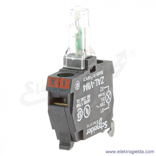 Moduł podświetlający ZALVM4 czerwony LED 230VAC Moduł podświetlający ZALVM4 czerwony LED 230VAC