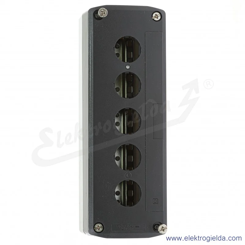 Kaseta pusta XALD05 5 otworowa fi 22mm, ciemnoszara Kaseta pusta XALD05 5 otworowa fi 22mm, ciemnoszara