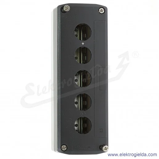 Kaseta pusta XALD05 5 otworowa fi 22mm, ciemnoszara Kaseta pusta XALD05 5 otworowa fi 22mm, ciemnoszara