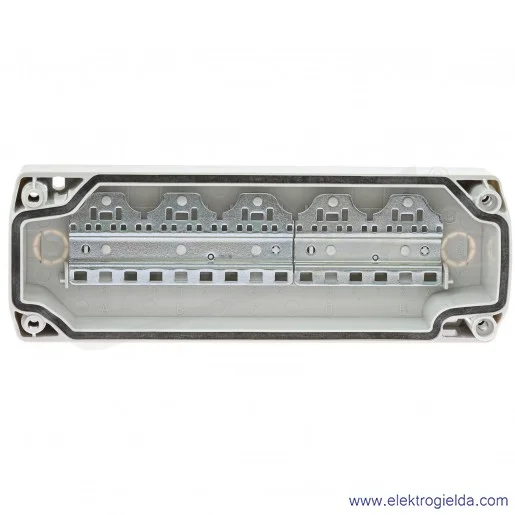 Kaseta pusta XALD05 5 otworowa fi 22mm, ciemnoszara Kaseta pusta XALD05 5 otworowa fi 22mm, ciemnoszara