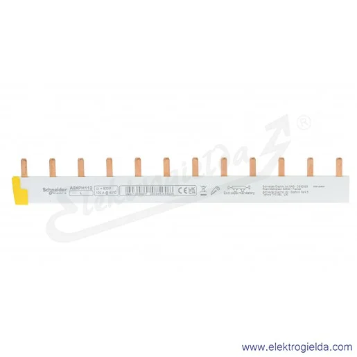 Szyna łączeniowa A9XPH112 100A, 1P, 12 modułów 18mm Szyna łączeniowa A9XPH112 100A, 1P, 12 modułów 18mm