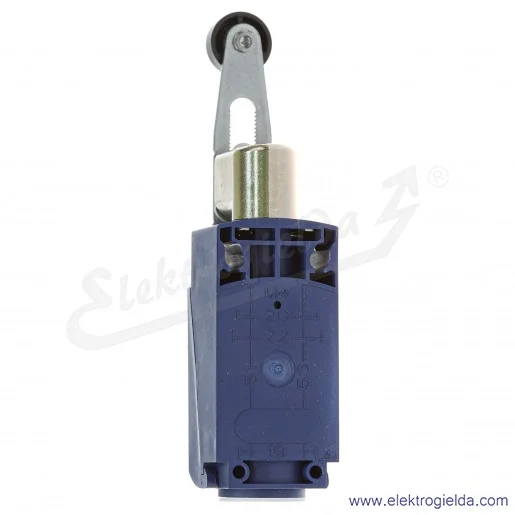 Wyłącznik krańcowy XCKP2145G11, 1NO1NC migowy, dźwignia kątowa regulowana z rolką z tworzywa Wyłącznik krańcowy XCKP2145G11, 1NO1NC migowy, dźwignia kątowa regulowana z rolką z tworzywa