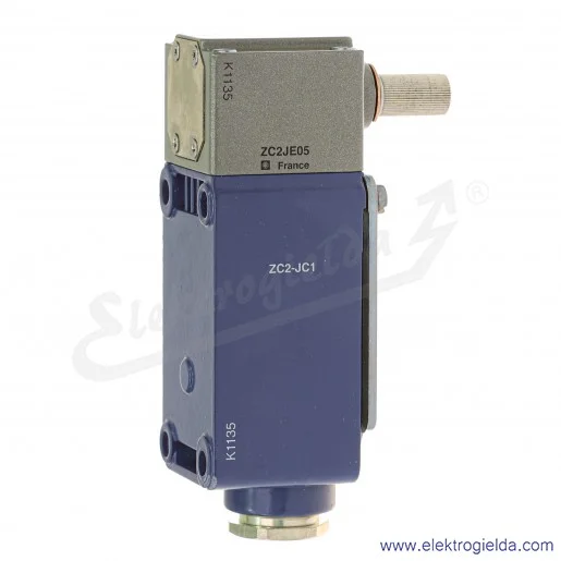 Wyłącznik krańcowy XC2JC10531, 1C/O migowy, dźwignia długa regulowana z rolką plastikową Wyłącznik krańcowy XC2JC10531, 1C/O migowy, dźwignia długa regulowana z rolką plastikową