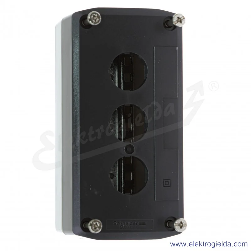 Kaseta pusta XALD03 3 otworowa fi 22mm, ciemnoszara Kaseta pusta XALD03 3 otworowa fi 22mm, ciemnoszara