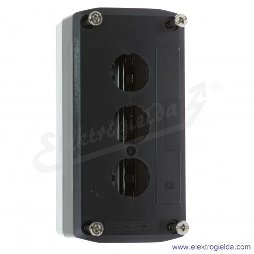 Kaseta pusta XALD03 3 otworowa fi 22mm, ciemnoszara Kaseta pusta XALD03 3 otworowa fi 22mm, ciemnoszara