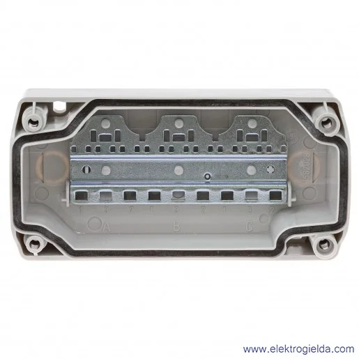 Kaseta pusta XALD03 3 otworowa fi 22mm, ciemnoszara Kaseta pusta XALD03 3 otworowa fi 22mm, ciemnoszara