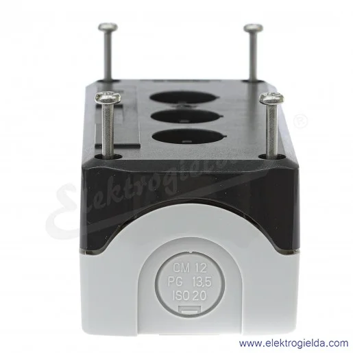 Kaseta pusta XALD03 3 otworowa fi 22mm, ciemnoszara Kaseta pusta XALD03 3 otworowa fi 22mm, ciemnoszara