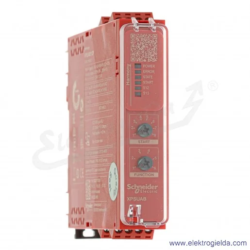 Przekaźnik bezpieczeństwa XPSUAB11CP Moduł Preventa UAB Kat.2 24VAC/DC, zaciski śrubowe Przekaźnik bezpieczeństwa XPSUAB11CP Moduł Preventa UAB Kat.2 24VAC/DC, zaciski śrubowe