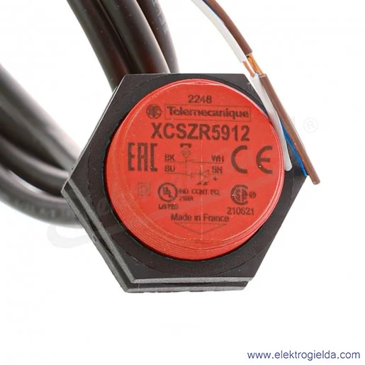 Łącznik kodowany magnetycznie XCSDMR5912 1NC+1NO, 24V DC, LED, kabel 2m
