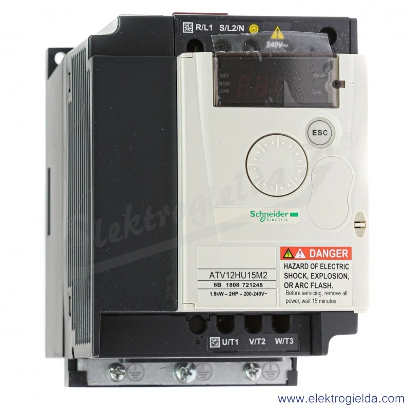 Falownik ATV12HU15M2 Altivar 12, 1.5kW, 1x240V Falownik ATV12HU15M2 Altivar 12, 1.5kW, 1x240V