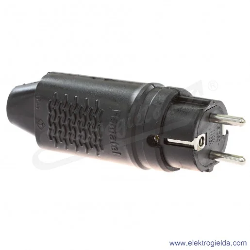 Wtyczka przenośna 1107, 16A 3P 250V IP44 gumowa Wtyczka przenośna 1107, 16A 3P 250V IP44 gumowa
