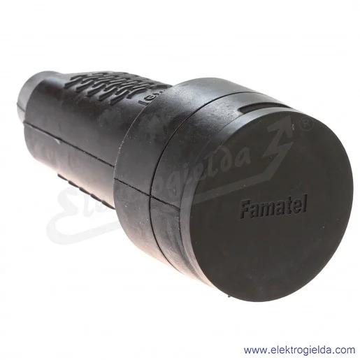 Gniazdo przenośne 2109, 16A, 3P, 250V, gumowe z klapką na przewód, IP44 Gniazdo przenośne 2109, 16A, 3P, 250V, gumowe z klapką na przewód, IP44