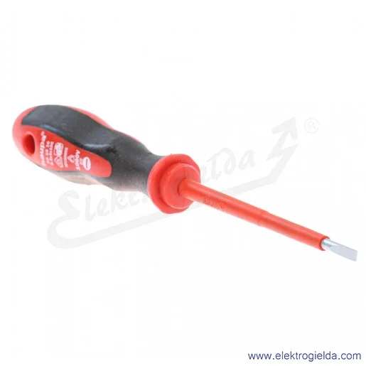 Śrubokręt płaski 101916 0,8x4x100mm, izolowany 1000V VDE Śrubokręt płaski 101916 0,8x4x100mm, izolowany 1000V VDE