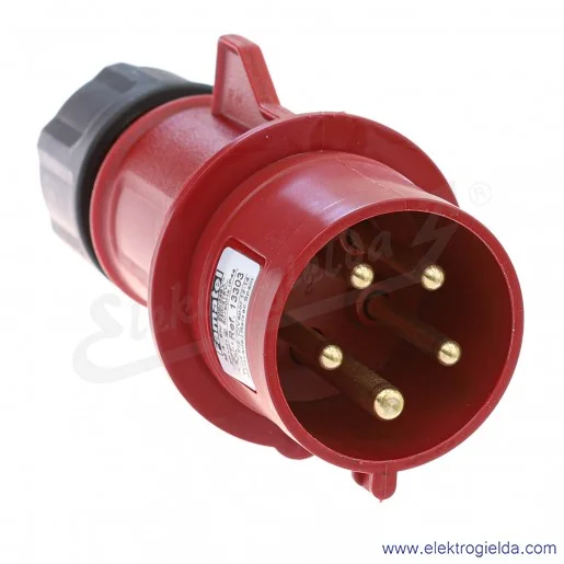Wtyczka przenośna 13303, 5X32, 400V, na przewód, IP44 Wtyczka przenośna 13303, 5X32, 400V, na przewód, IP44