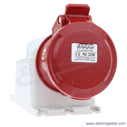 Gniazdo stałe 23396, Eco 4X32, 400V, IP44, natynkowe Gniazdo stałe 23396, Eco 4X32, 400V, IP44, natynkowe