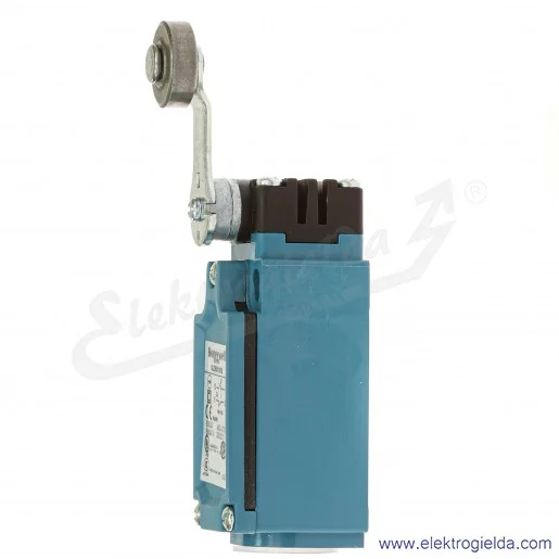 Wyłącznik krańcowy GLDB01A1B 1NO1NC, dźwignia z rolką, 600VAC 10A, IP66 Wyłącznik krańcowy GLDB01A1B 1NO1NC, dźwignia z rolką, 600VAC 10A, IP66