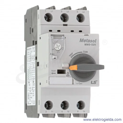 Wyłącznik silnikowy MMS-32H 4A 3P 1,5kW 2,5-4A Wyłącznik silnikowy MMS-32H 4A 3P 1,5kW 2,5-4A
