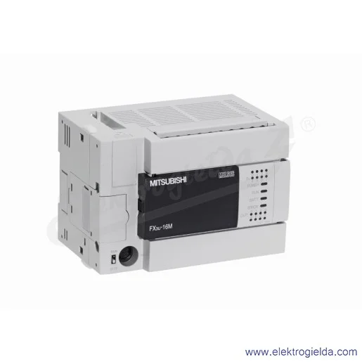 Sterownik PLC 231503, FX3U-16MT/DSS, 24VDC, 8 wejść cyfrowych 24VDC, 8 wyjść tranzystorowych Sterownik PLC 231503, FX3U-16MT/DSS, 24VDC, 8 wejść cyfrowych 24VDC, 8 wyjść tranzystorowych