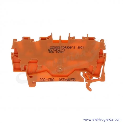 Złączka sprężynowa 2001-1302 1,5mm2 3-przewodowa, pomarańczowa TopJob S Złączka sprężynowa 2001-1302 1,5mm2 3-przewodowa, pomarańczowa TopJob S