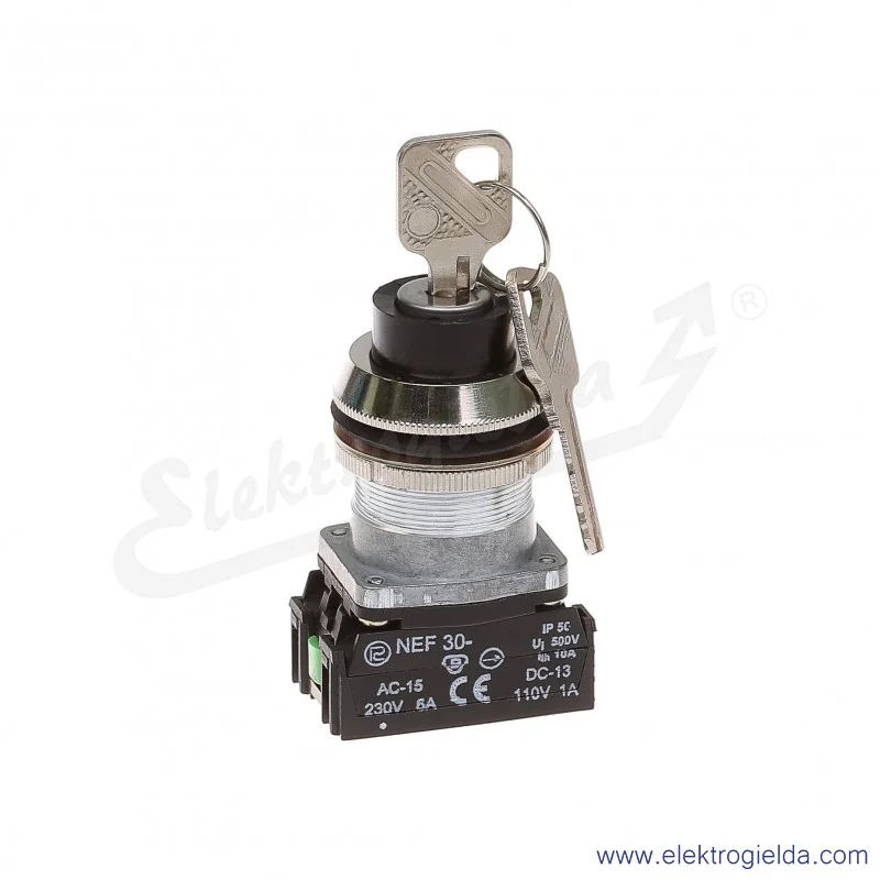 Przełącznik kluczykowy NEF30 Z XY 1-0-2 stabilny 30mm 1NO+1NC Przełącznik kluczykowy NEF30 Z XY 1-0-2 stabilny 30mm 1NO+1NC
