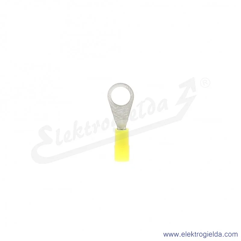 Końcówki kablowe E09KO-02010100501, KOI 0,5/4 oczkowe izolowane żółte, 100szt