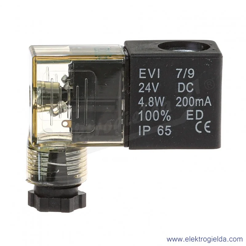 Cewka elektrozaworu 24VDC 4.8W IP65