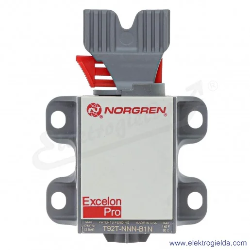 Zawór odcinający ręczny T92T-2GN-B1N 3/2, G1/4 bez tłumika, z możliwością blokady bez kłódki Zawór odcinający ręczny T92T-2GN-B1N 3/2, G1/4 bez tłumika, z możliwością blokady bez kłódki