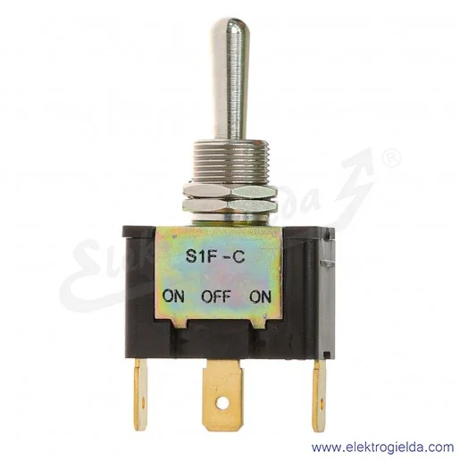 Przełącznik S1F-C ON-OFF-ON 3P 250VAC 15A Przełącznik S1F-C ON-OFF-ON 3P 250VAC 15A