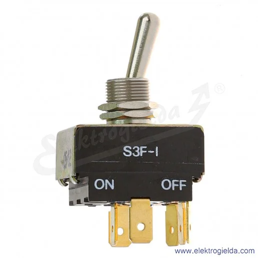 Przełącznik dźwigienkowy F_9102030000 S3F-I ON-OFF, 6P 250VAC 15A, 20VDC 20A Przełącznik dźwigienkowy F_9102030000 S3F-I ON-OFF, 6P 250VAC 15A, 20VDC 20A