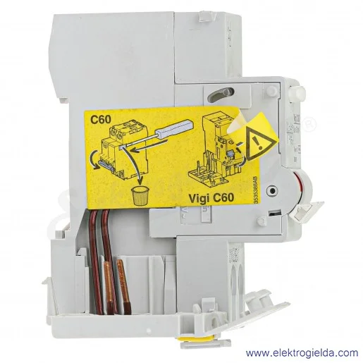 Blok różnicowoprądowy 26581, VIGI C60N 2P, 25A, 30mA, AC Blok różnicowoprądowy 26581, VIGI C60N 2P, 25A, 30mA, AC