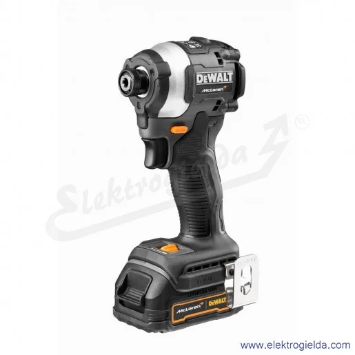 Akumulatorowa zakrętarka udarowa 206,2 Nm, 3 biegi, 2x18V, 1,7Ah, McLaren, 1/4 HEX, DCF85ME2GT-QW Akumulatorowa zakrętarka udarowa 206,2 Nm, 3 biegi, 2x18V, 1,7Ah, McLaren, 1/4 HEX, DCF85ME2GT-QW