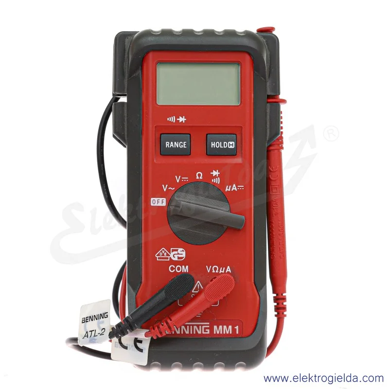Multimetr cyfrowy MM1 CAT.III max 600VAC/DC, zasilanie na baterie AAA Multimetr cyfrowy MM1 CAT.III max 600VAC/DC, zasilanie na baterie AAA