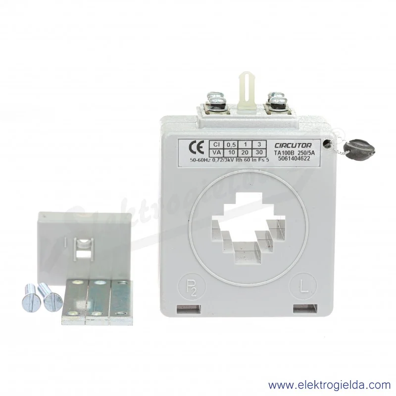 Przekładnik prądowy TA100B 250/5, otwór 23mm, klasa dokładności 0.5 (10VA), 1(20VA), 3 (30VA) Przekładnik prądowy TA100B 250/5, otwór 23mm, klasa dokładności 0.5 (10VA), 1(20VA), 3 (30VA)