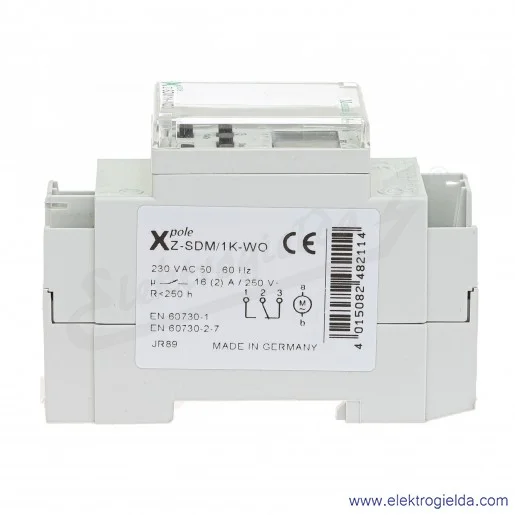 Zegar sterowniczy 167379, Z-SDM/1K-WO, 1 kanałowy, 1NCNO, tygodniowy, kwarcowy, 250VAC, 16A Zegar sterowniczy 167379, Z-SDM/1K-WO, 1 kanałowy, 1NCNO, tygodniowy, kwarcowy, 250VAC, 16A
